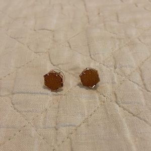 Kendra Scott rose gold and pink stone earrings